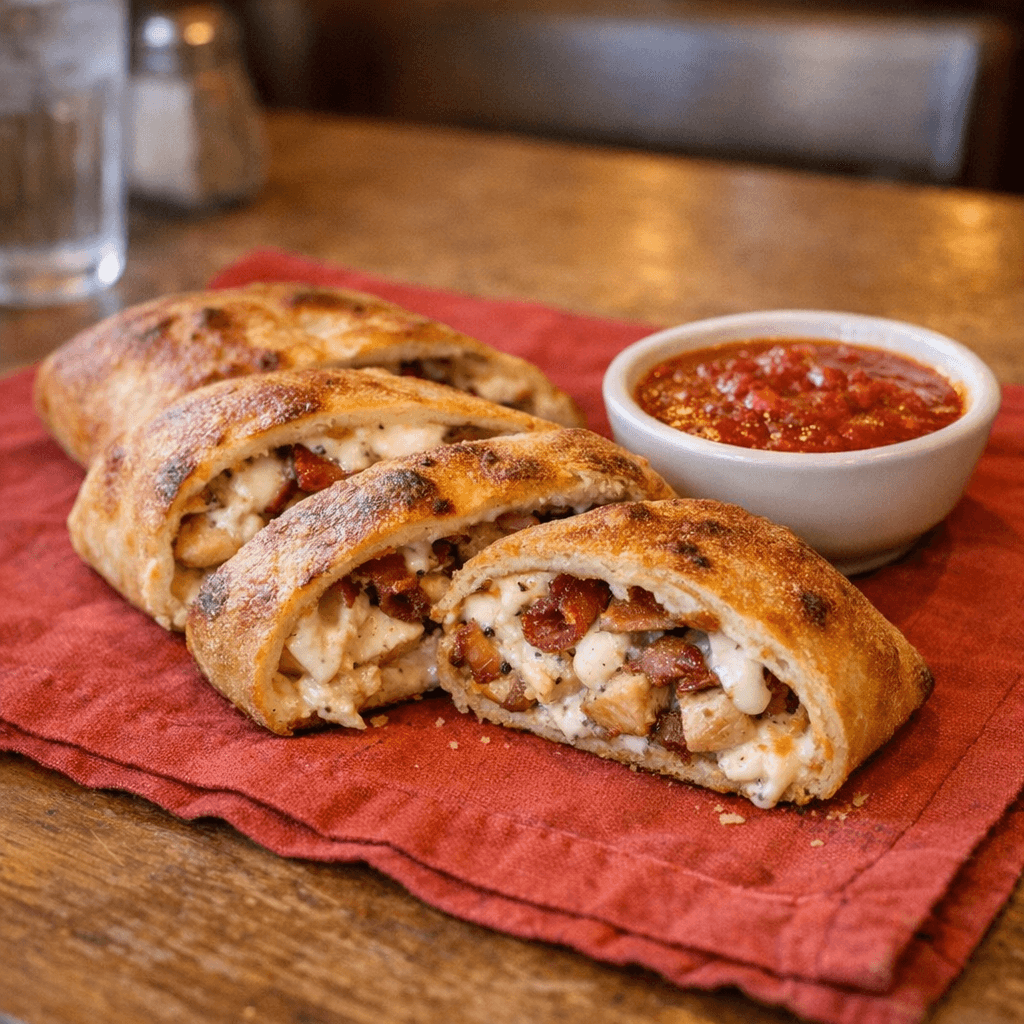 Chicken Bacon Ranch Stromboli