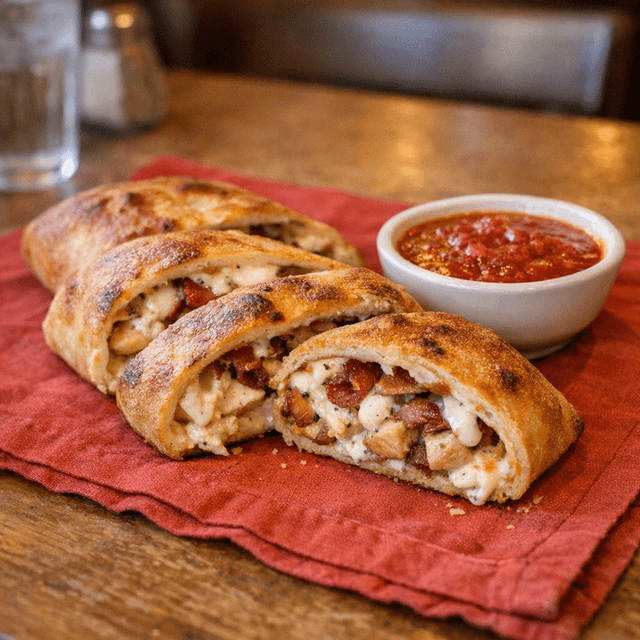 Chicken Bacon Ranch Stromboli